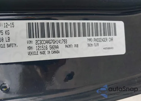 2016 Chrysler 300 Limited from USA, damaged, VIN 2C3CCAAG7GH141793